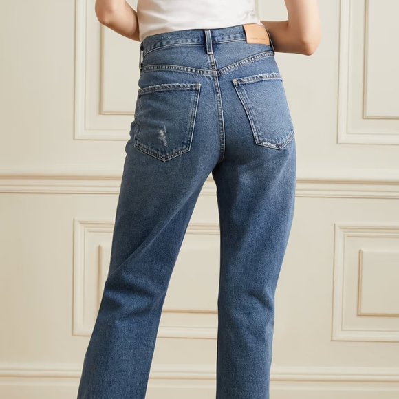 Citizens of Humanity Eva Distressed High-Rise Straight-Leg Baggy Jeans - Picture 2 of 16